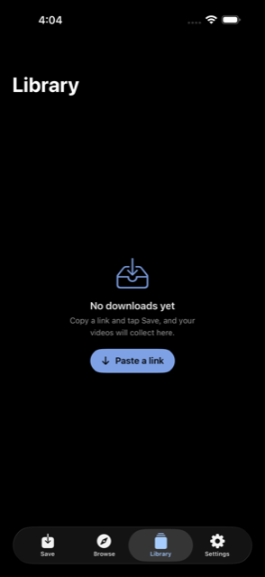 Offline library screen