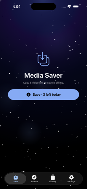 Save screen